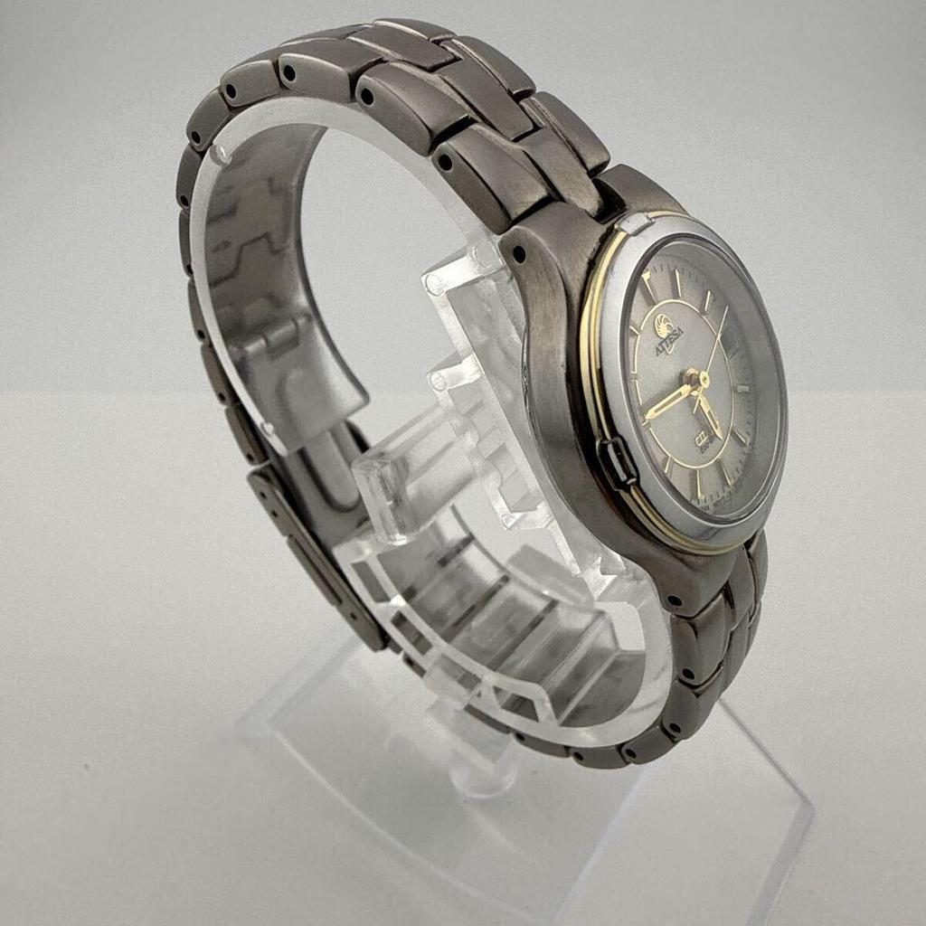 Used CITIZEN Attesa TITANIUM E010-K17977 Ladies' Boys' Watch Solar Working [F415]
