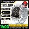 New Outdoors Durable Military Men Smart Watch 1400mAh battery 5ATM Swim LED flashlight+SOS Red Light Sports Call Smartwatch