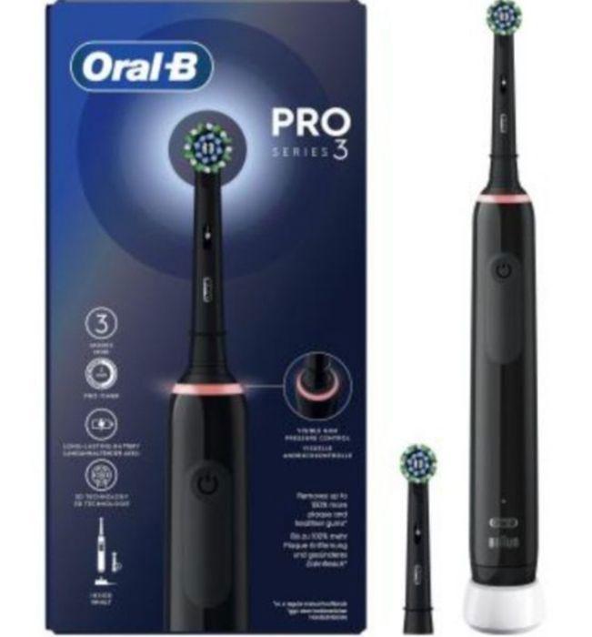 Brosse à dents électrique - Oral-B - Pro 3 3000 - Noir - Minuteur - Cross Action