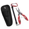 Fishing Pliers Gripper Hook Remover Stainless Fishing Tackle Tool Multifunctional Braid Line Cutter with Coiled Lanyard