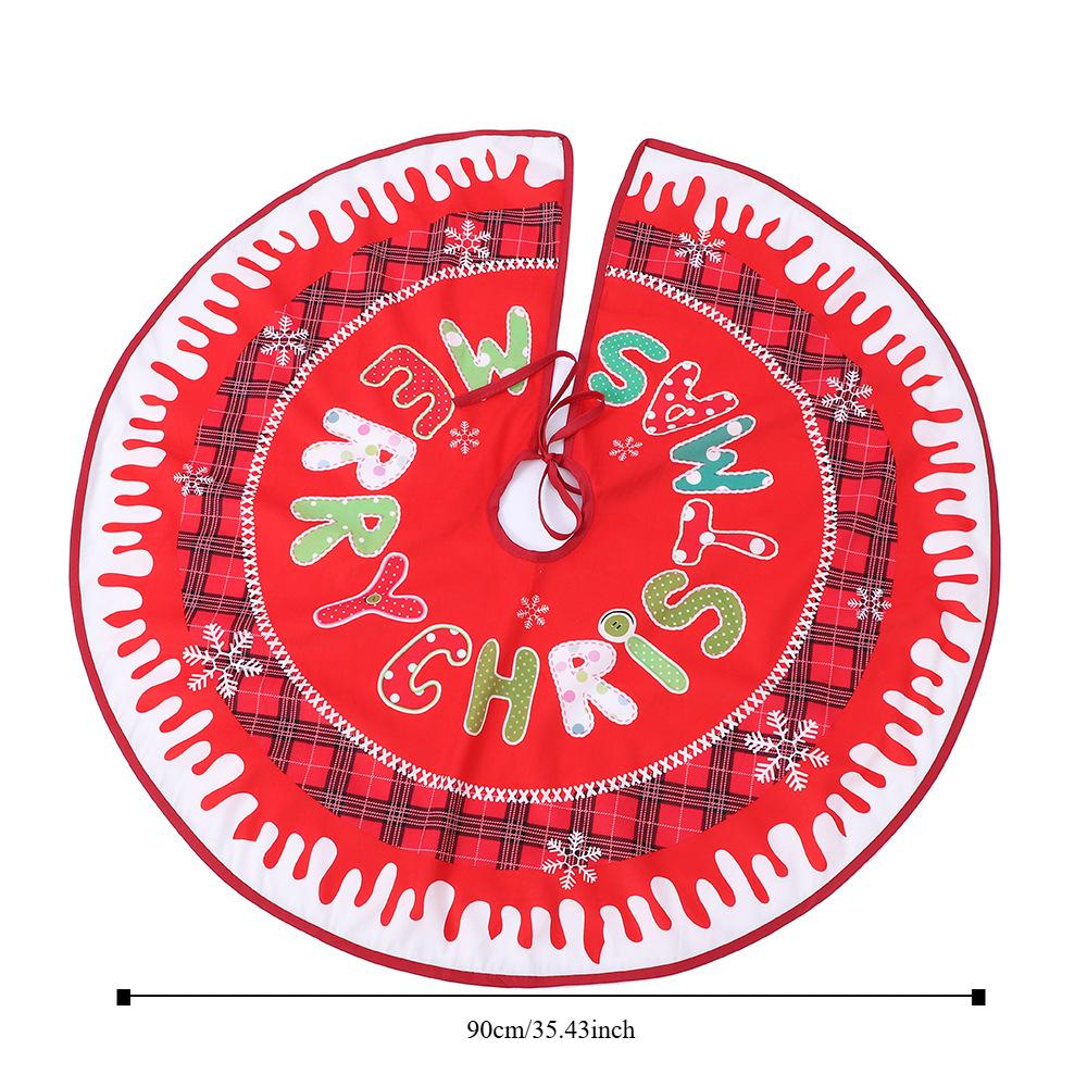 Merry Christmas Round Christmas Tree Skirt Creative Carpet Floor Mat New Christmas Base Cover