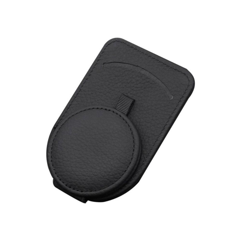 Cowhide Leather Sun Visor Sunglasses Frame Magnetic Ticket Card Holders  for Car Interior