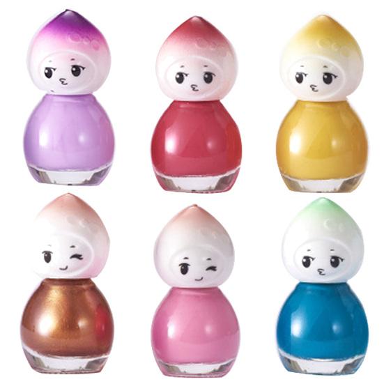 Doll Design Clear Kids Nail Polish Quick Drying Long Lasting Varnish Lacquer
