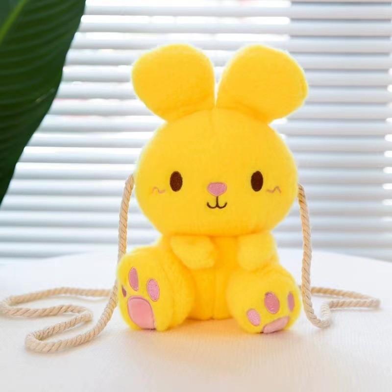 Cute Cartoon Children Plush Rabbit Bag Girls Go Out Travel Doll Bag Crossbody