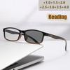 Light Sensitive Color Changing Dual-use Presbyopia Glasses, Fashionable, Ultra Light, Multi Focal Presbyopia Glasses 8892
