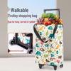 Compact Folding Travel Trolley Bag with Wheels - Ideal for Camping, Shopping, and Household Use