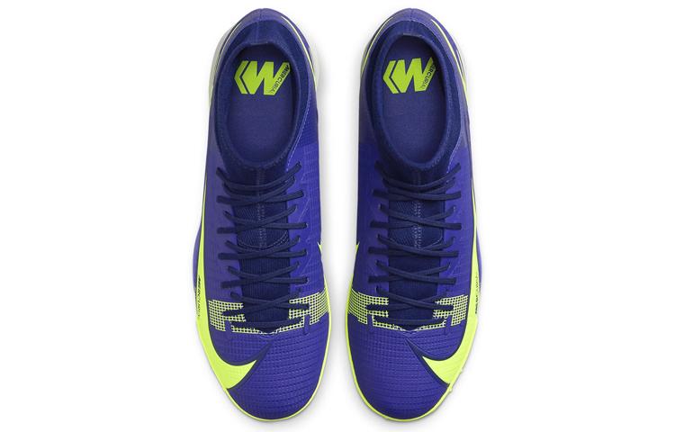 Nike Mercurial Superfly 8 Academy TF Turf High-Top Soccer Shoes Blue CV0953-474
