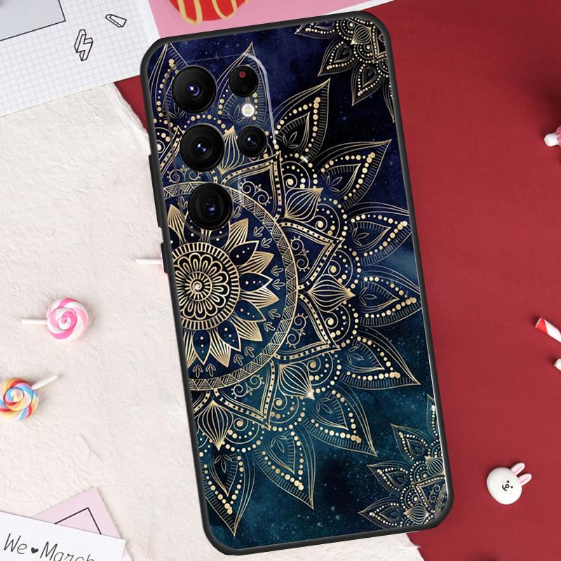 

Elegant Mandala Floral Design Case For Samsung Galaxy S21 S22 S23 S24 S25 S26 Ultra S10 S25 Plus S25 FE S20 FE Cover Shell Galaxy S26