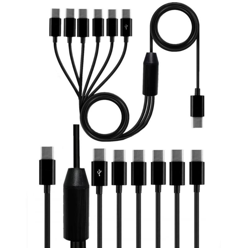 Male to Male Adapter Cord Wire USB Type C Splitter Cable for Multi Device 2 in 1/3 in 1 Charging and Data Transfer Line