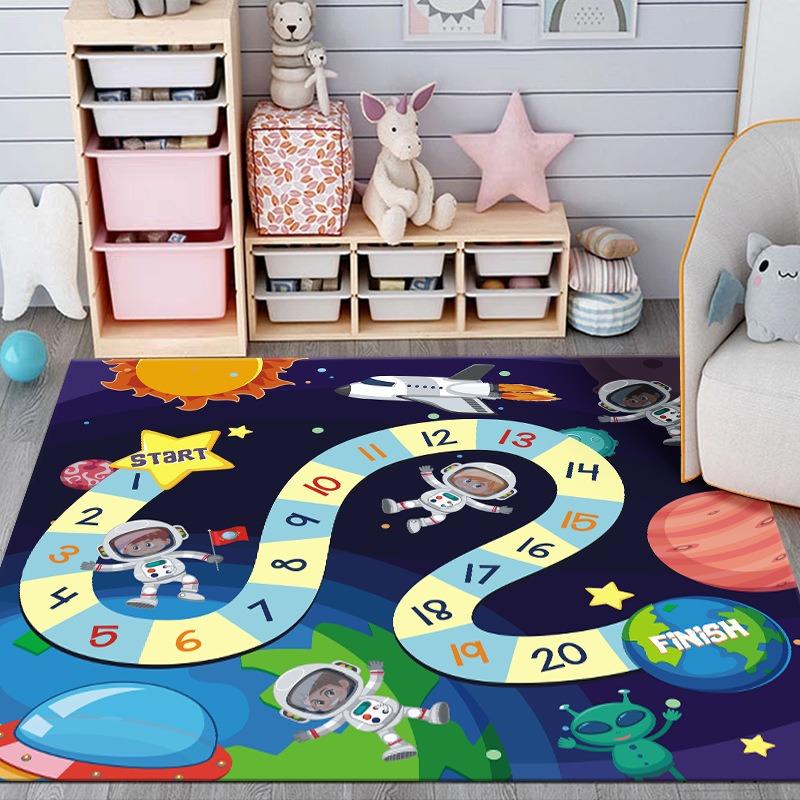 City Traffic Parking Carpet Cartoon Educational Children Play Mat Non Slip Rugs for Bedroom Decor Home Decoration Washable Rug