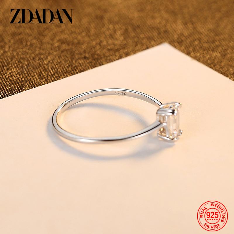 925 Sterling Silver Diamond Ring for Women Fashion Wedding Jewelry Gift