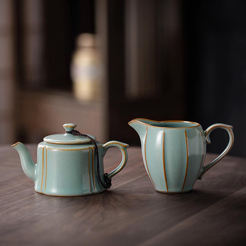 High quality Chinese style Tianqing Ru Kiln teapot ceramics Kung Fu tea tool