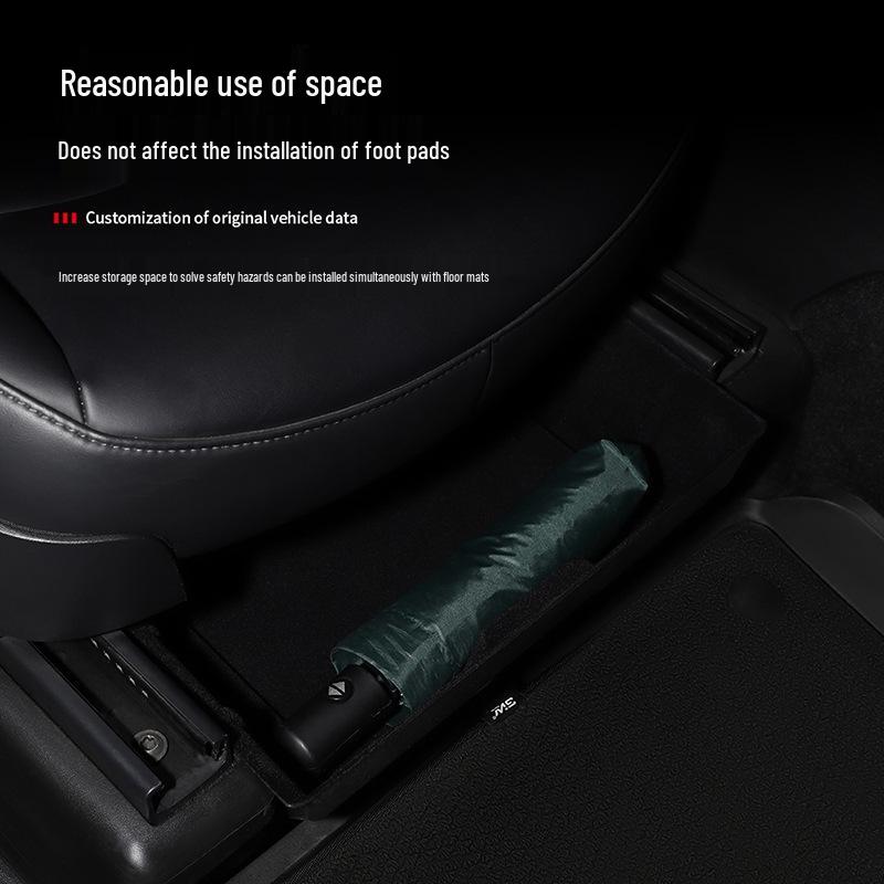 Under-Seat Storage Box for Tesla Model Y Luggage Compartment