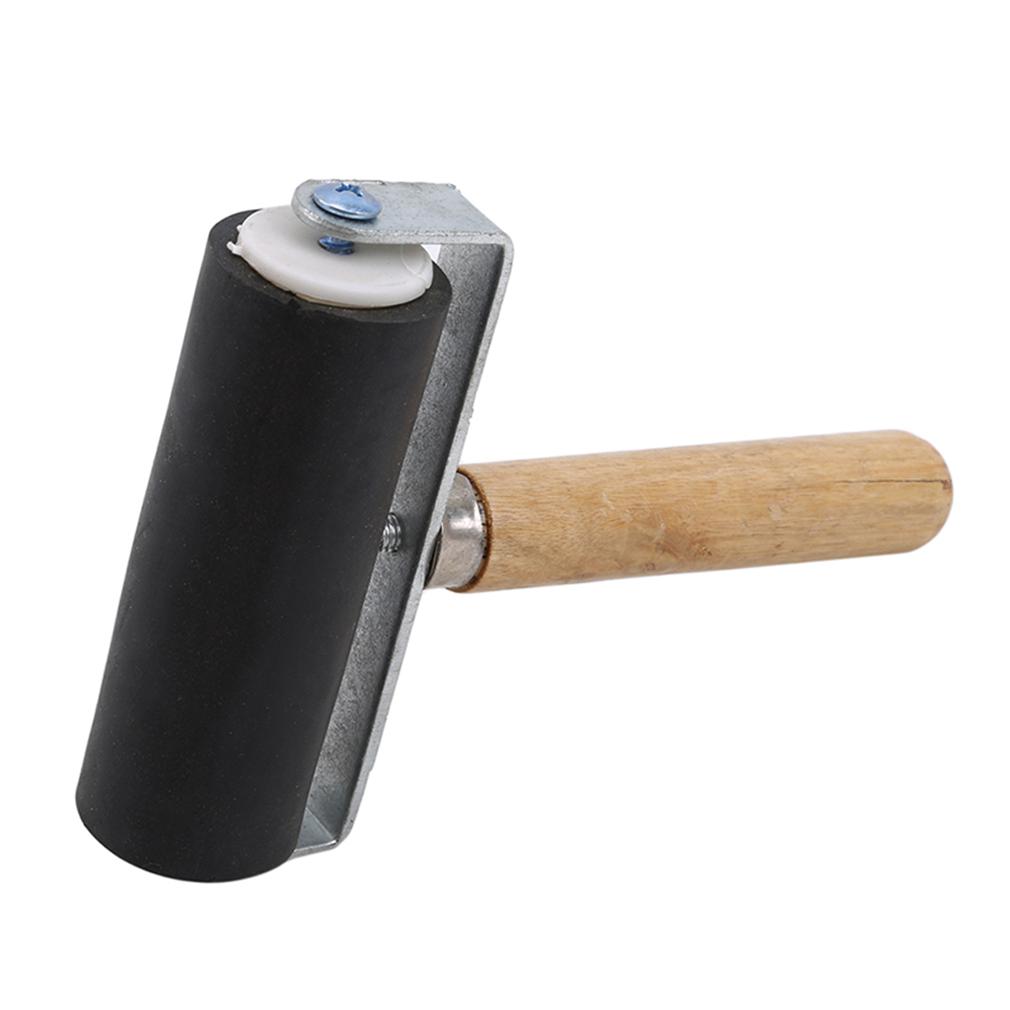 Wood Handle Painting with Ink Rubber Printing Embossing Roller