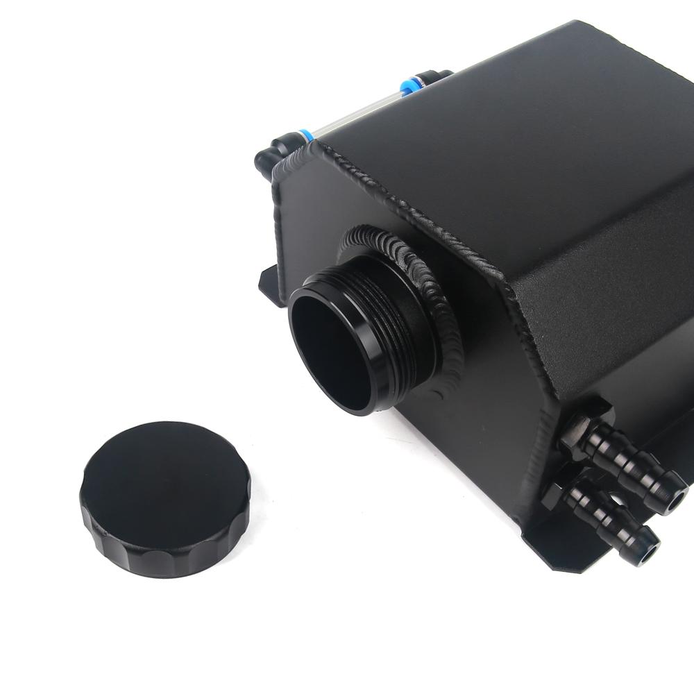 Universal 1L/2L Aluminum Oil Catch Can Reservoir Tank Engine Coolant Radiator Overflow Oil Fuel Tank With Drain Plug Breather