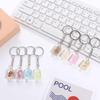 Milk Tea Fruit Ice Cream Keychain Glow Cup Flower Slice Keyring Key Ring   Earphone Case Pendant