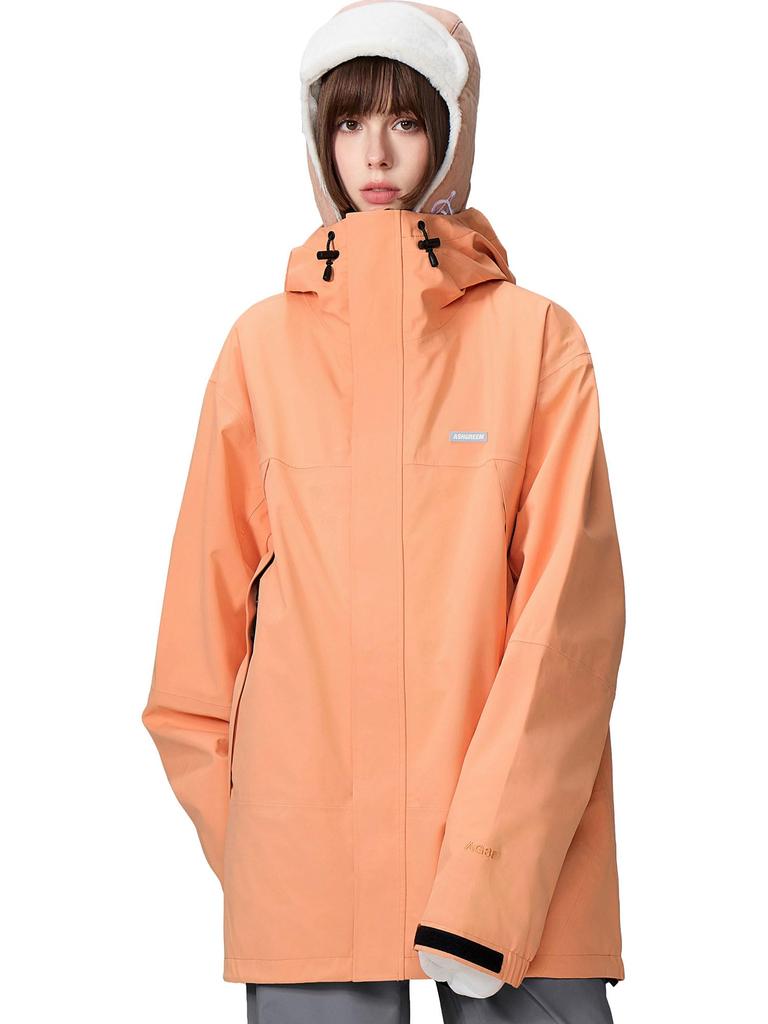 Ashgleem Snowboard Fully Water and Size M Jacket, Seamed, 3-Layer, 30,000mm Resistance, Men's Women's, AGJ3L-210 (3L072N),