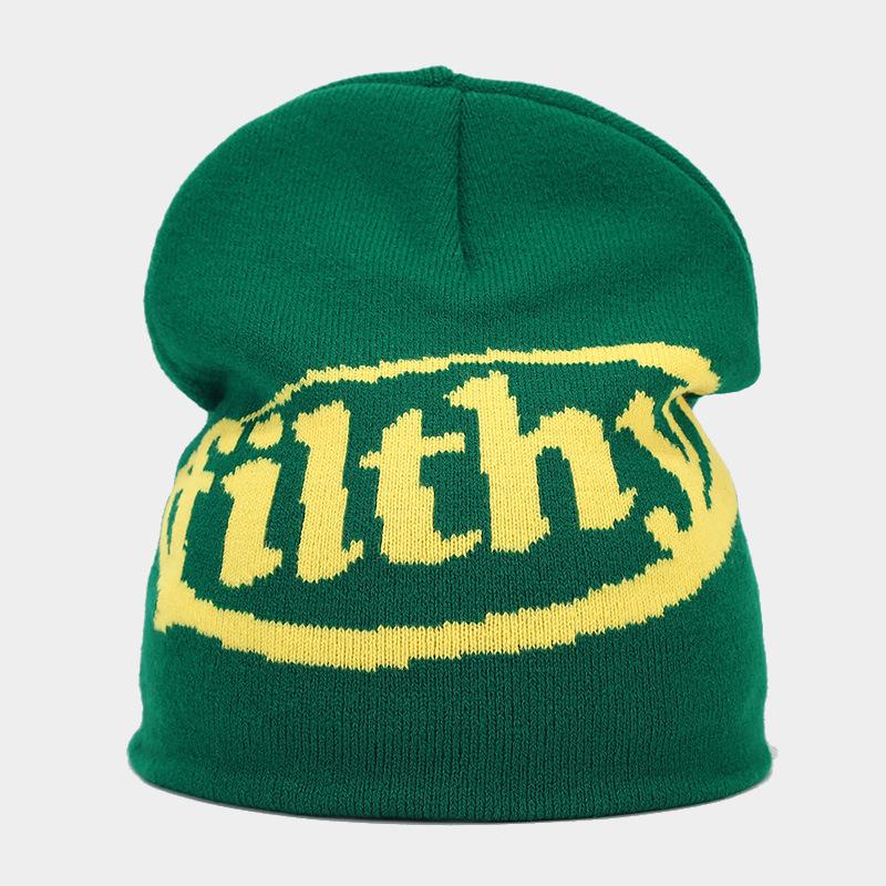 

Новая жаккардовая вязаная шапка-пуловер с буквенным узором для мужчин и женщин, осенне-зимняя уличная ветрозащитная шапка с ушками M（56-58cm）