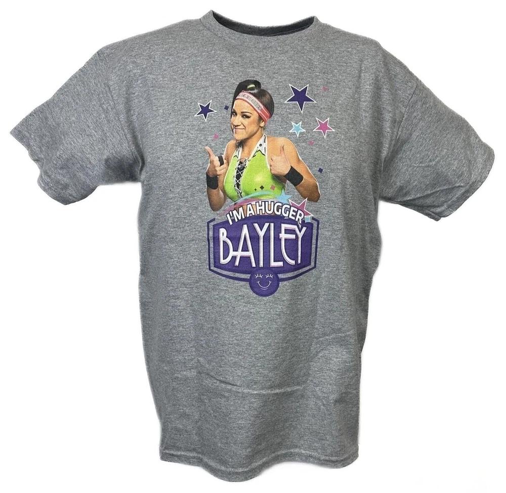 Bayley Im a Hugger Superstar Youth Kids Grey Tshirt S