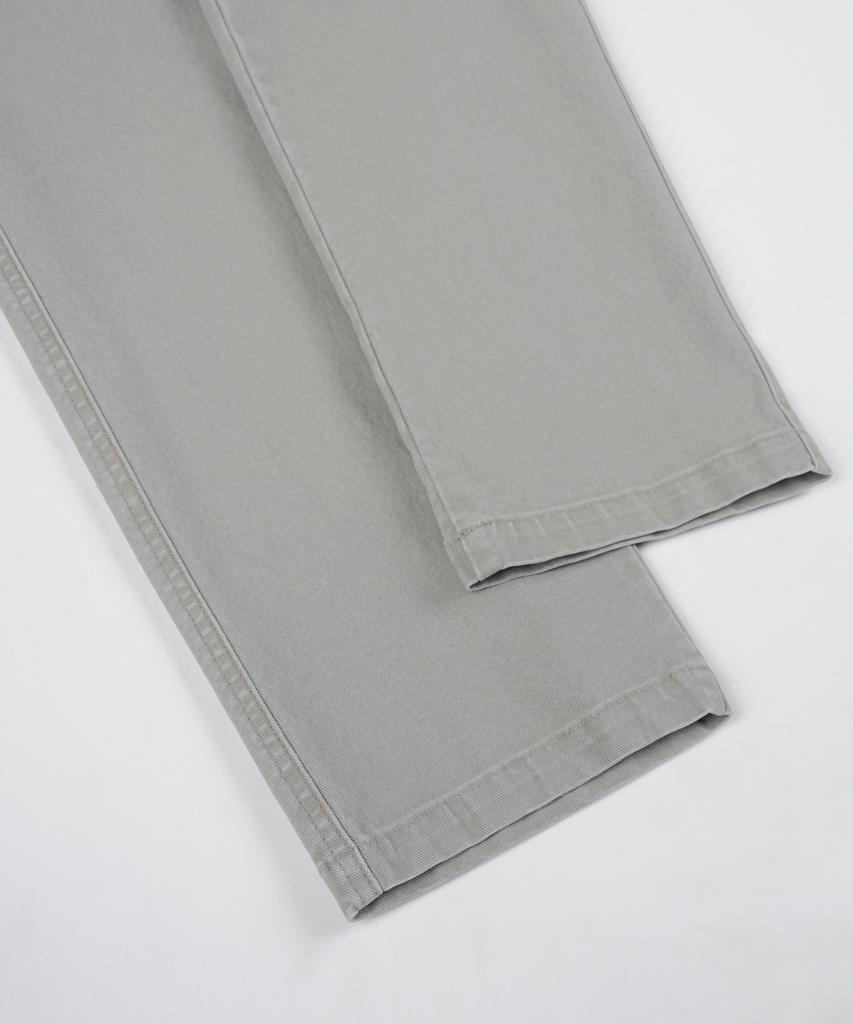 BIRBANTE Garment-Washed Spandex R.C. Fit Chino Pants - Light Gray