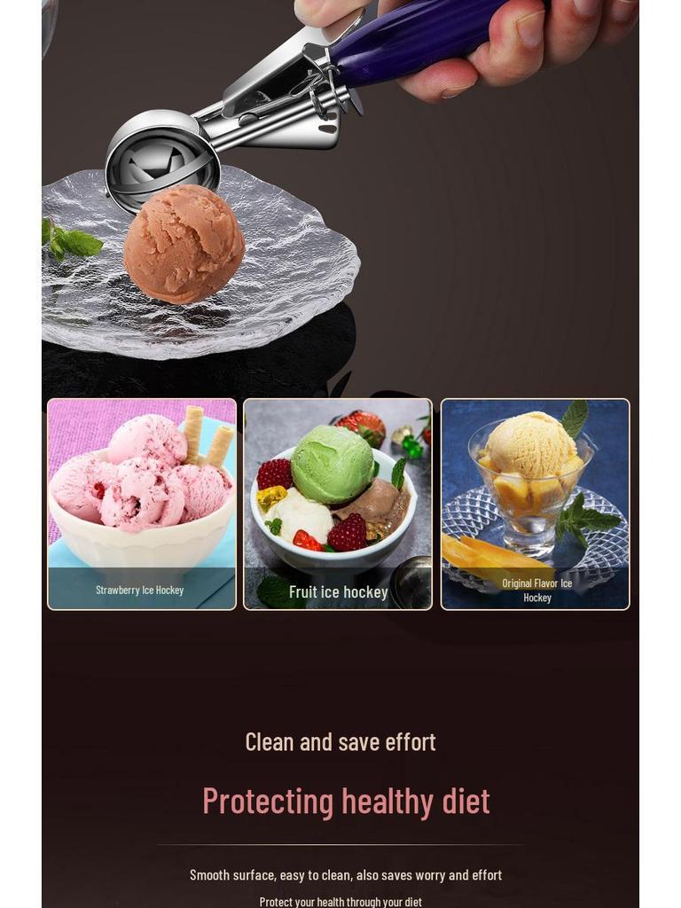 Stainless Steel Ice Cream Scoop and Dessert Spoon
