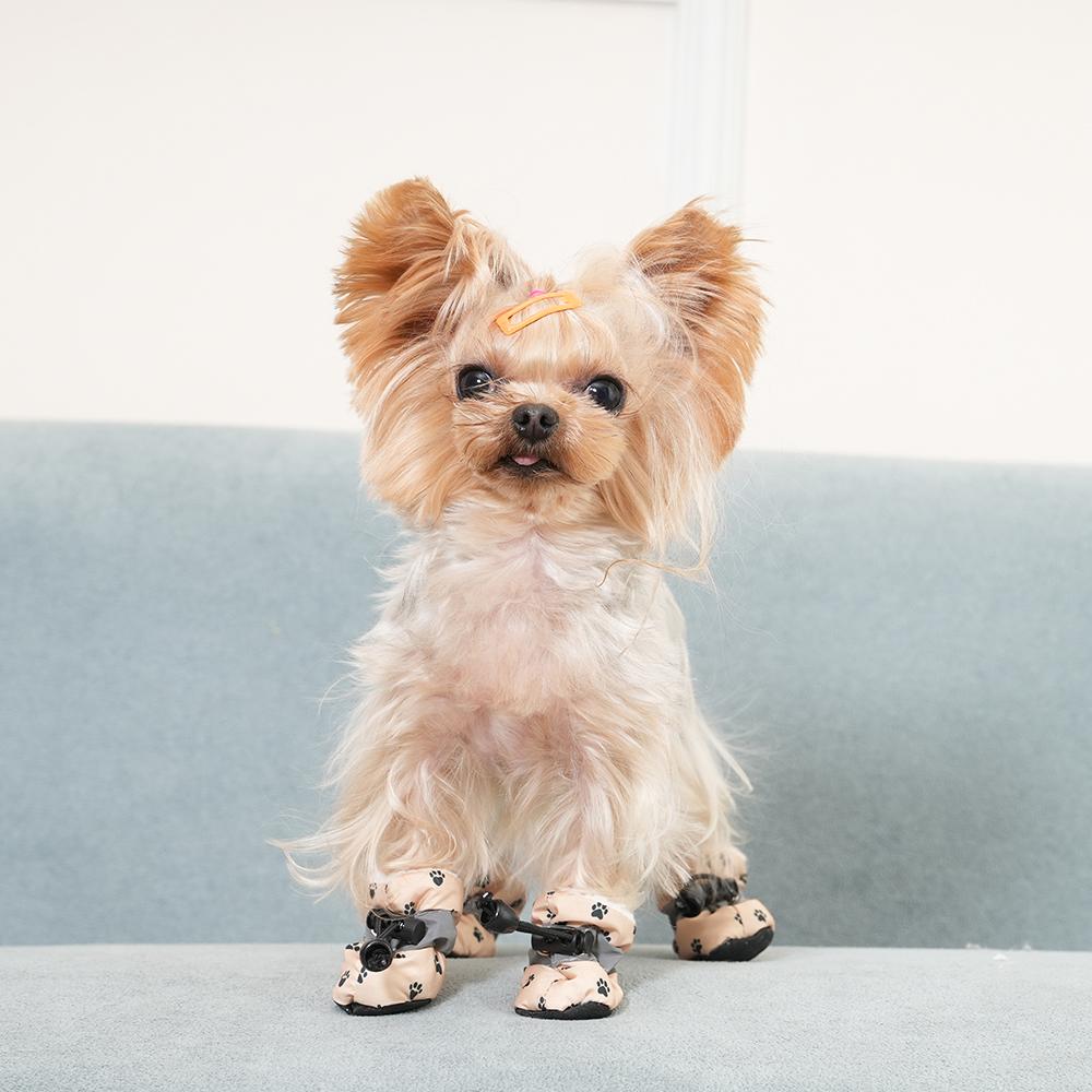 4pcs/set Winter Pet Dog Shoes Anti-slip Waterproof Rain Snow Boots Footwear Thick Warm for Small Cats Puppy Dogs Socks Booties Chihuahua Yorkshire