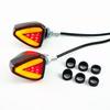 2 x 12V Scooter Moped Motocicletă LED Indicator de semnalizare cu lampă de oprire roșie