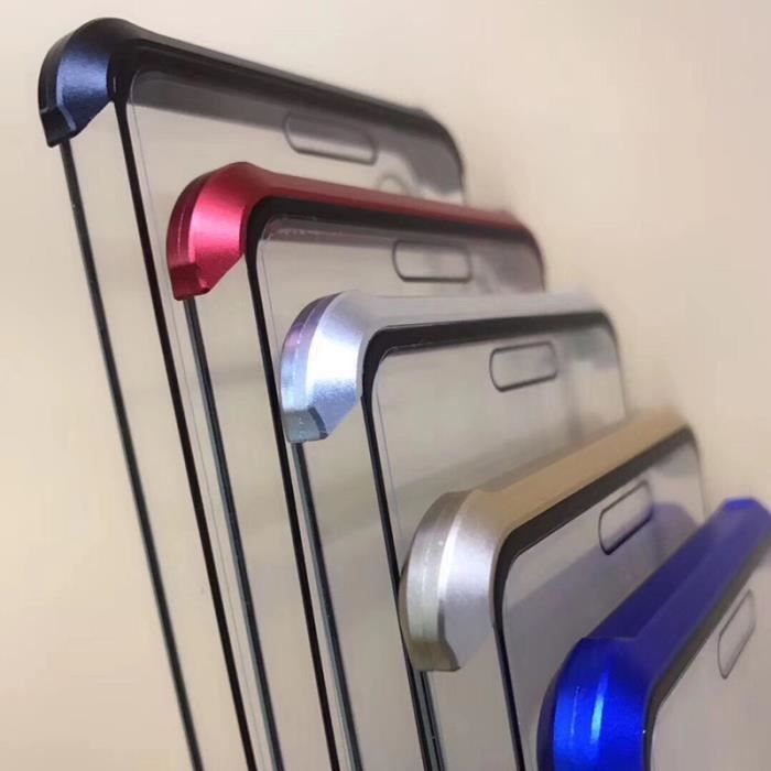 Magnetiskt Skal - Alisuber - iPhone X XS - Silver - Härdat Glas - Adsorption