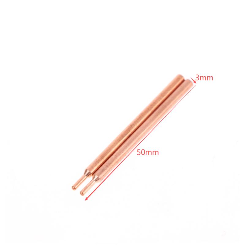2/5/10Pcs 3Mm Purple Copper Oxide Electrode Head 18650 Power Battery Double Head Spot Welding Needle