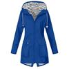 Women's Outdoor Waterproof Jacket with Hood Lightweight Windproof Hiking Coat Full Zip Front Pockets Long Sleeve Casual Shell