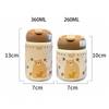 Cartoon 260ml Insulated Cup with Straw Leak-proof Water Bottle Mini Stainless Steel Coffee Cup Travel
