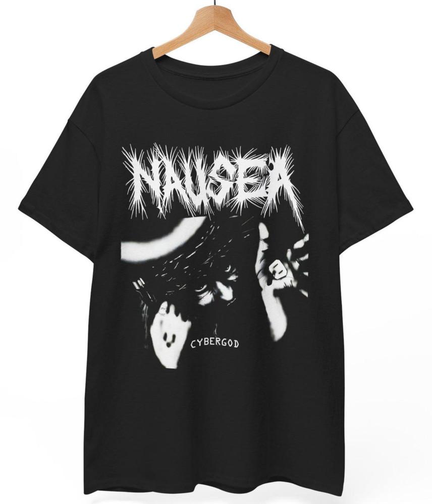 

Nausea Cybergod T-Shirt: Anarcho Crust Punk Unisex Tee, Hardcore Merch S