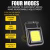 LED Mini Flashlight Super Bright COB LED Keychain Light Outdoor Emergency Camping Pocket Lamp With Tail Magnet Corkscrew