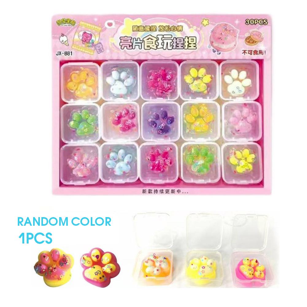 

Sequin Cat Paw Pinch Kids Decompression Slow Rebound Soft Elastic Squeezing Cat Paw Soft Squeeze Toy Kids lovely Gifts