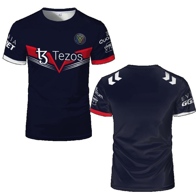 2025 Новая футболка Esports Team Vitality Jersey, футболка CSGO LOL COD Games, мужская футболка, спортивная тренировочная дышащая футболка для мальчиков 3XL
