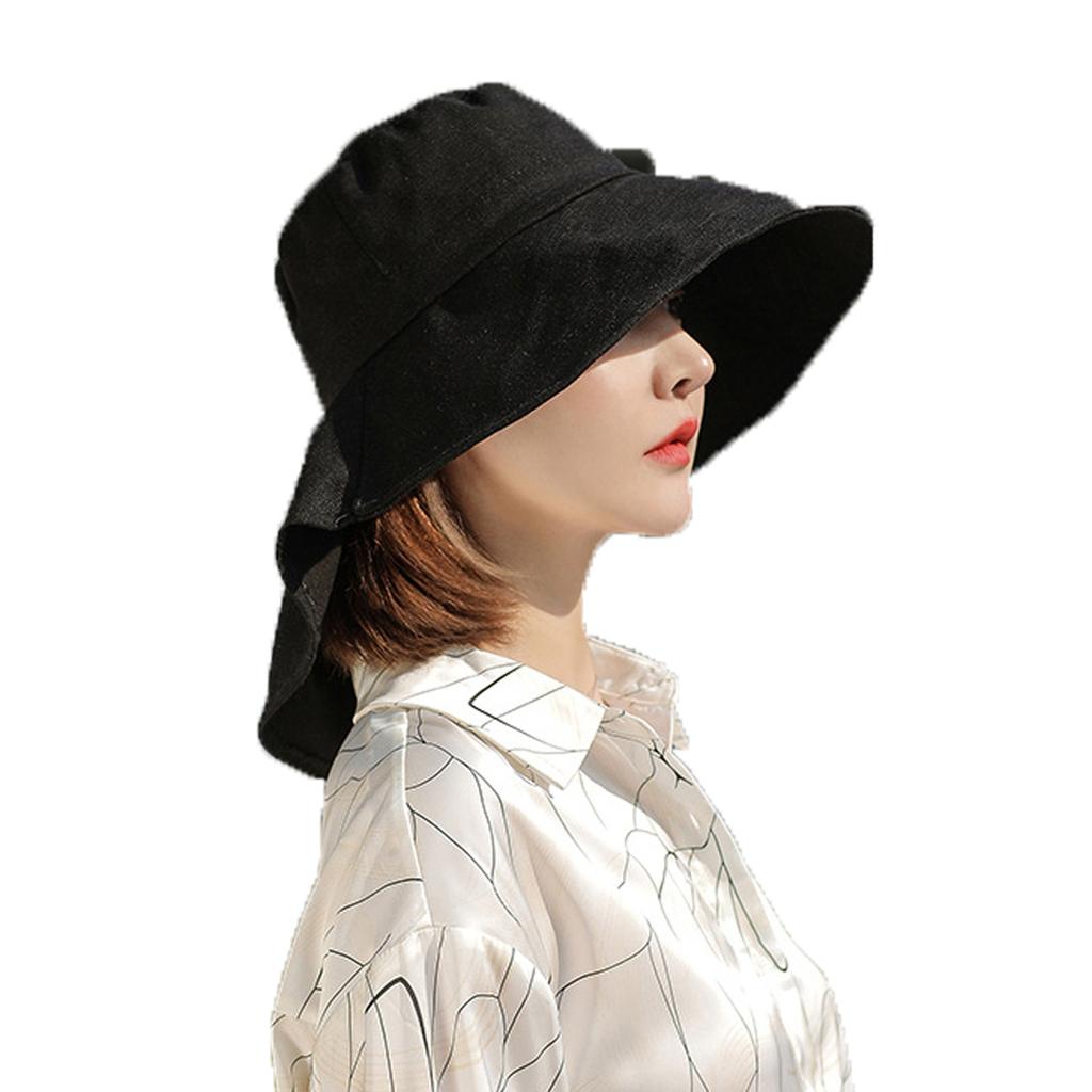 Women's Summer Outdoor Sun Protection Hat Wide Brim UV Shield Bucket Hat for Beach Cycling Hiking Lightweight Breathable
