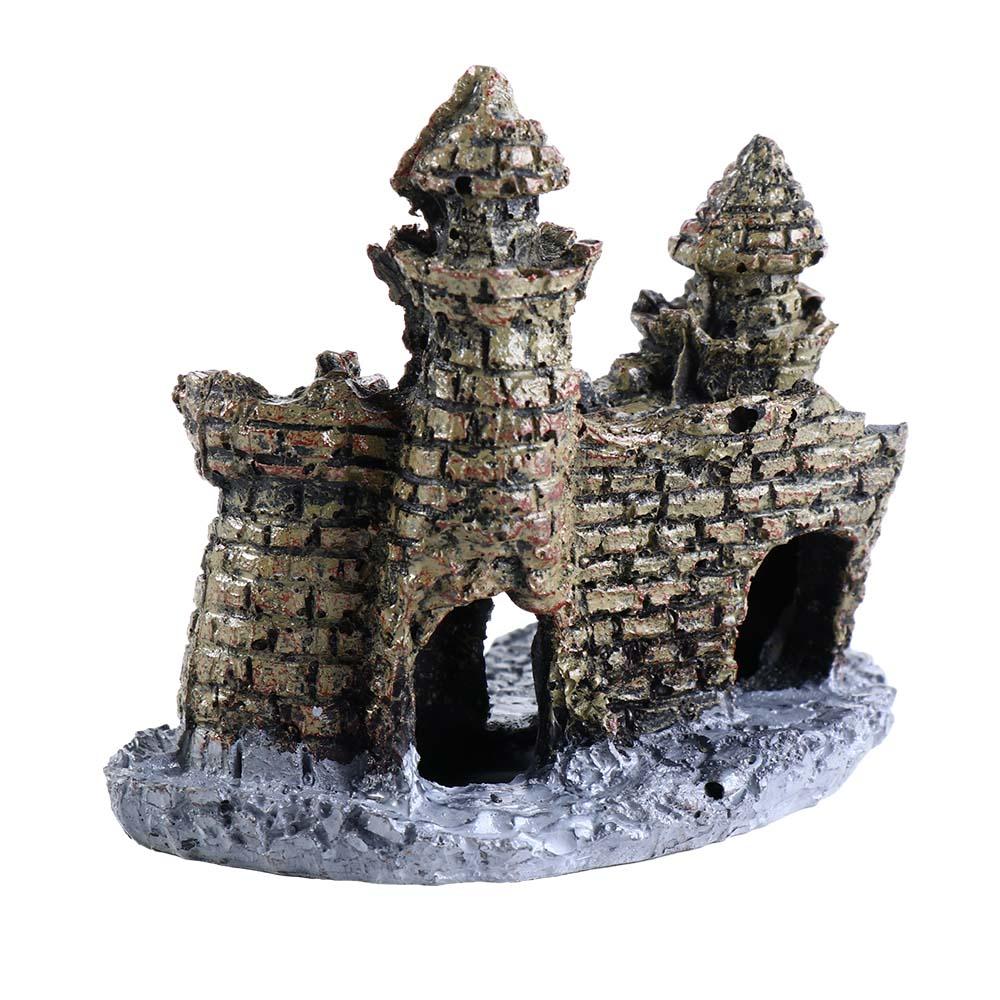 

Artificial Fake Simulation Coral Castle Aquarium Ornaments Fish House Tower Aquarium Accessories Ancient Castle