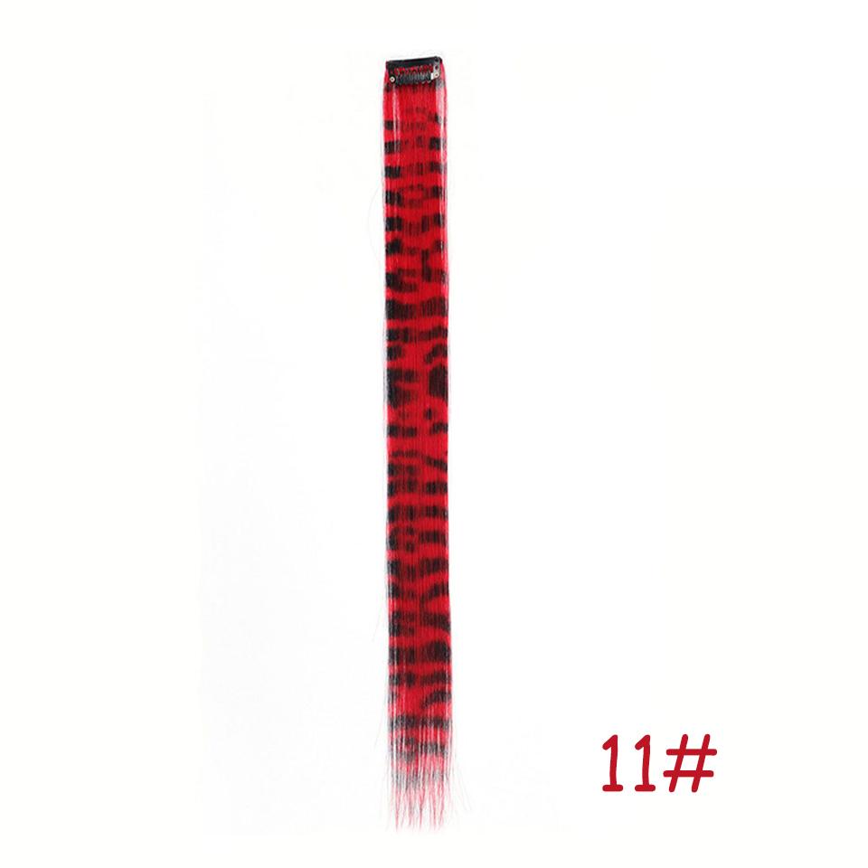 

WTB Синтетический парик Одна карта Бесшовное наращивание волос Леопардовый цвет Часть волос Основные моменты Висячие окрашенные уши Цветной парик 45CM