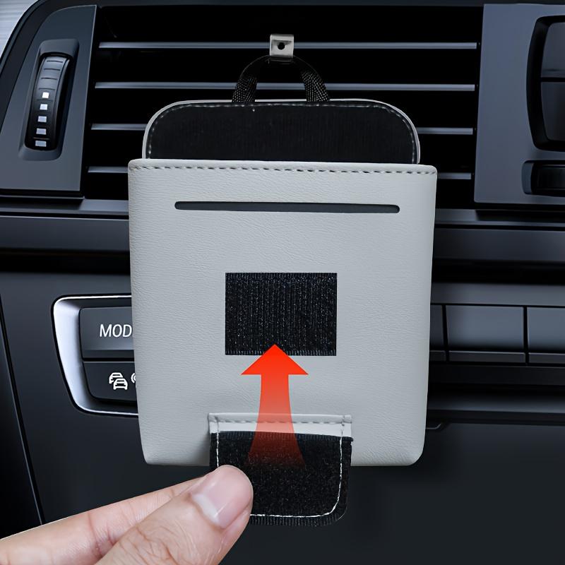 Multi-Functional Car Air Vent-Mounted Storage Organizer Box with Adhesive Suction Cup | Dashboard Organizer with Phone Holder