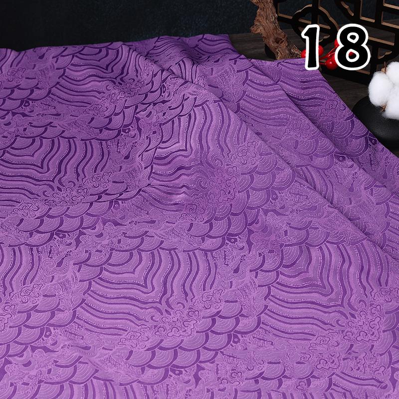 100x150cm Meerwasser Wolke Welle Jacquard Brokatstoff Chinesischer Stil Damast Satin DIY Nähen Hanfu Cheongsam Antikes Kostüm