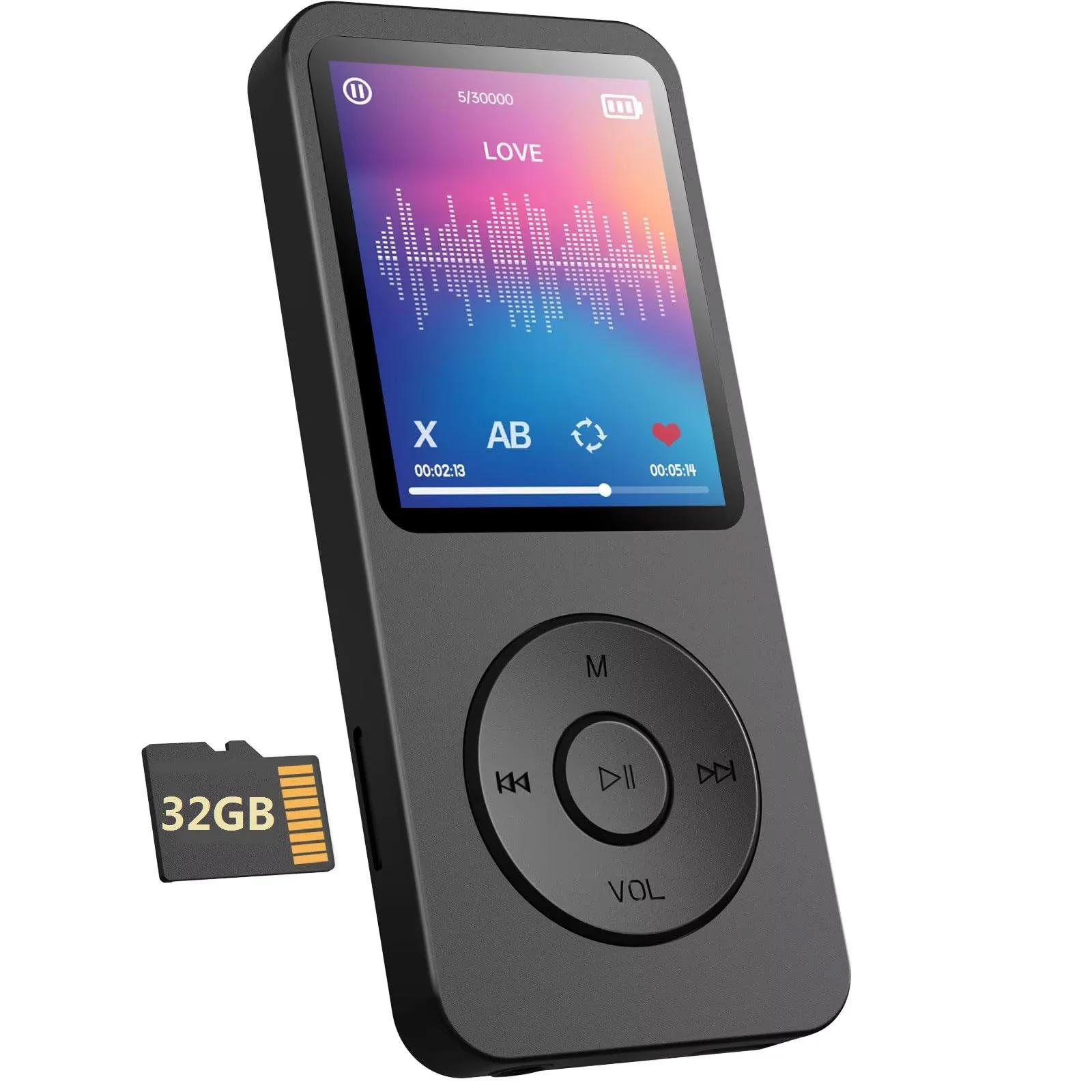 

Bluetooth MP4 MP3 Плеєр для музики без втрат TFT РК-дисплей Walkman Підтримка 32G/64G TF-карти Аудіозаписувач FM-радіо MP3-плеєр 32GB CARD