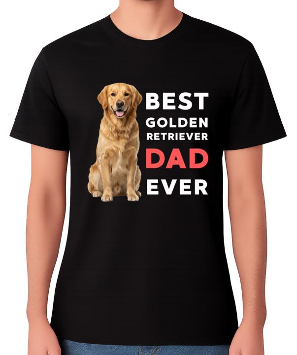 Best Golden Retriever Dad Ever T-Shirt Dog Lover Gift Father Men s Tee S разноцветный