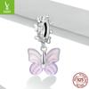 Glazed Butterfly Diy Bracelet Beaded, Dream Girl Sterling Silver Pendant Accessories Scc2087