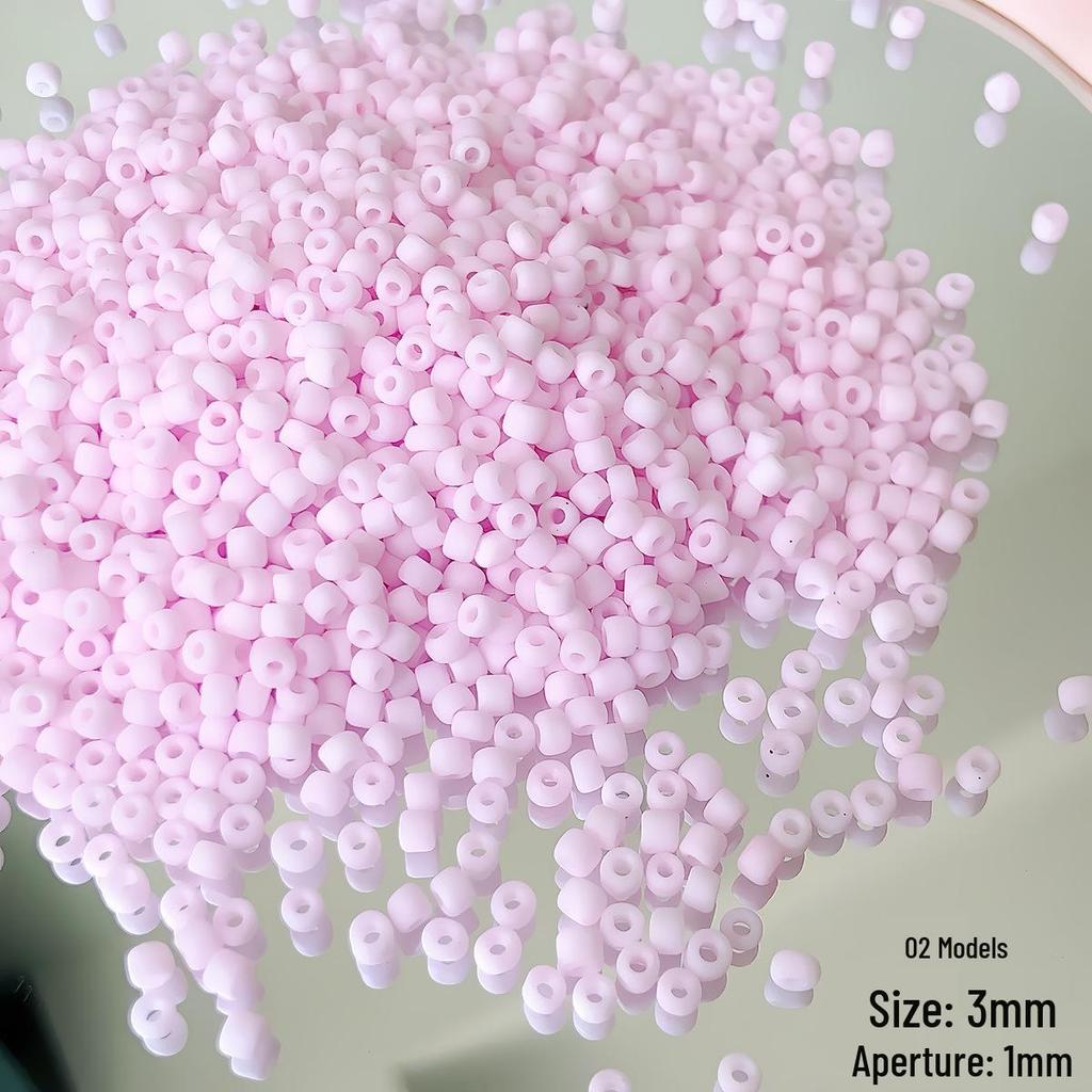 3mm Cream Macaron Glass Seed Beads for DIY Necklaces & Bracelets
