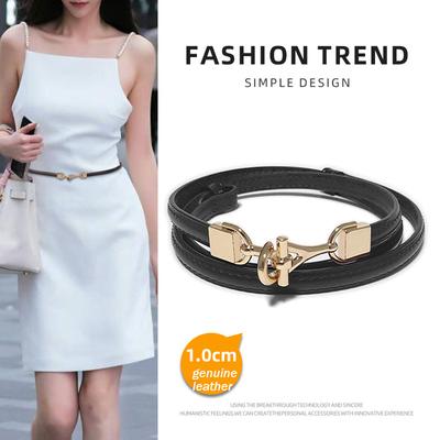 Four Seasons Available New 1cm Adjustable Simple Slim Waist Belt Women'S Decorative Dress Sweater Slim Belt Fashionable Ins Style Waist Chain