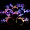Number Letter LED Glow Hair Bands Snake Shape New Year Headdress  Men/Women/Kids
