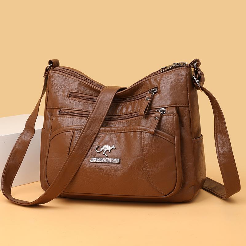 Bolso de Hombro Único con Múltiples Bolsillos de Gran Capacidad, Bolso Cruzado, Bolso de Mamá, Bolso para Señora de Mediana Edad