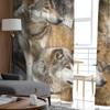 Wolf Forest Animal Tylové závěsy do obývacího pokoje Voile Průsvitný okenní závěs do ložnice Šifonové závěsy do kuchyně