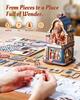 ROKR Holz 3D Puzzle Happyduke Spielzeug Spieluhr Modellbausatz mit LED-Licht für Heimdekoration Mini Puppenhaus DIY Spielzeug Weihnachtsgeschenk für Erwachsene Jugendliche