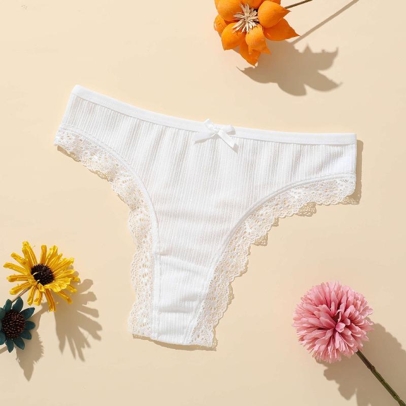 Women's New Spring and Summer Breathable Comfortable Belly Low Waist Thong Underwear